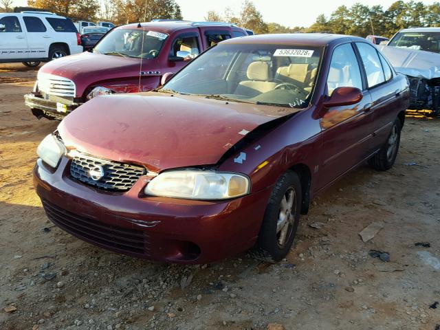 3N1AB51A23L736290 - 2003 NISSAN SENTRA SE- MAROON photo 2