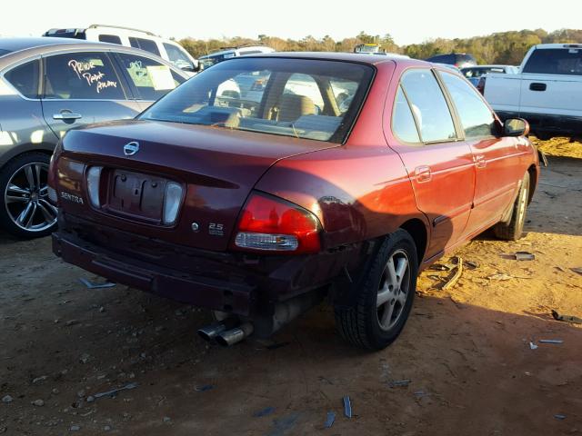 3N1AB51A23L736290 - 2003 NISSAN SENTRA SE- MAROON photo 4