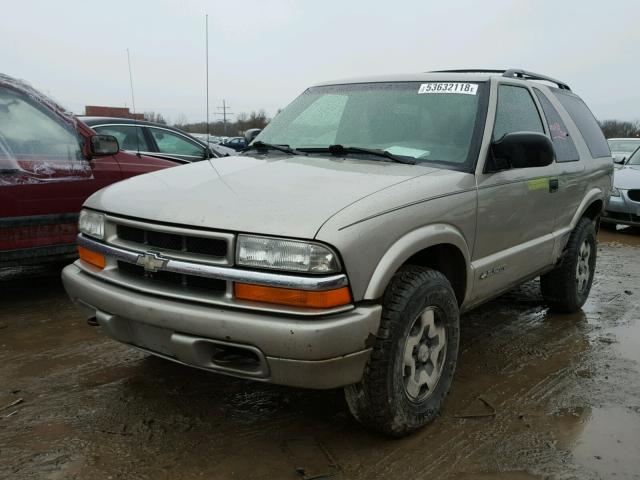 1GNCT18X33K122850 - 2003 CHEVROLET BLAZER TAN photo 2