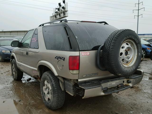 1GNCT18X33K122850 - 2003 CHEVROLET BLAZER TAN photo 3