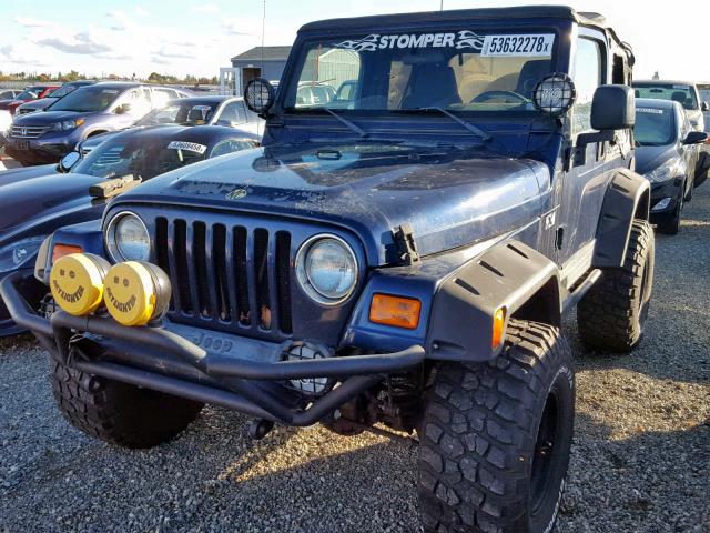 1J4FA39S74P747115 - 2004 JEEP WRANGLER X BLUE photo 2