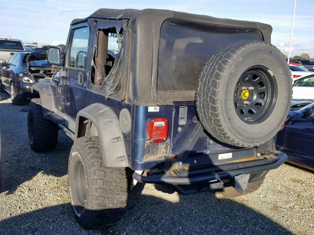 1J4FA39S74P747115 - 2004 JEEP WRANGLER X BLUE photo 3