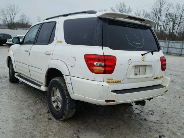 5TDBT48AX2S072361 - 2002 TOYOTA SEQUOIA LI WHITE photo 3