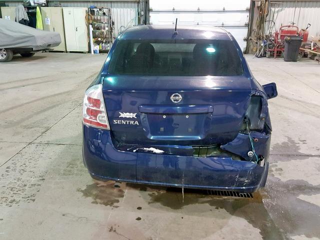 3N1AB61E58L643523 - 2008 NISSAN SENTRA 2.0 BLUE photo 9