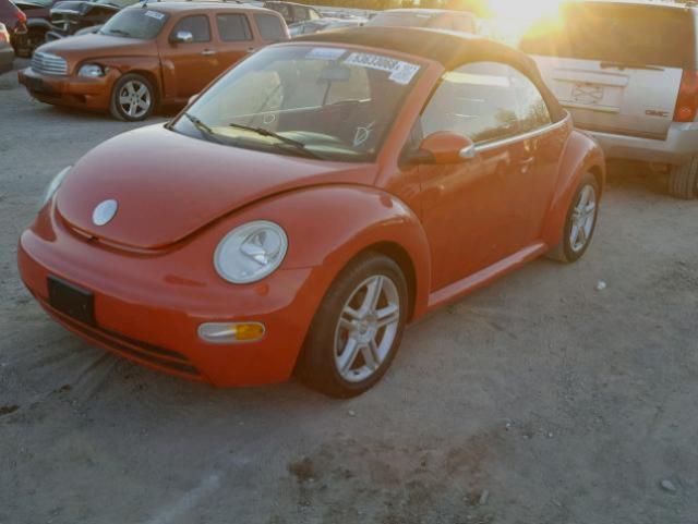 3VWCD31Y34M327144 - 2004 VOLKSWAGEN NEW BEETLE ORANGE photo 2