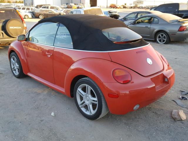 3VWCD31Y34M327144 - 2004 VOLKSWAGEN NEW BEETLE ORANGE photo 3