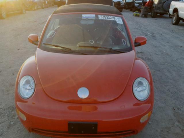 3VWCD31Y34M327144 - 2004 VOLKSWAGEN NEW BEETLE ORANGE photo 9