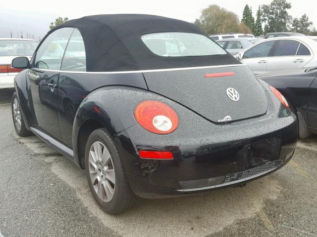 3VWPG31Y98M405649 - 2008 VOLKSWAGEN NEW BEETLE BLACK photo 3