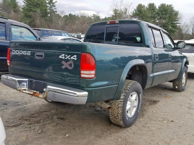 1B7GG2AN7YS760412 - 2000 DODGE DAKOTA QUA GREEN photo 4