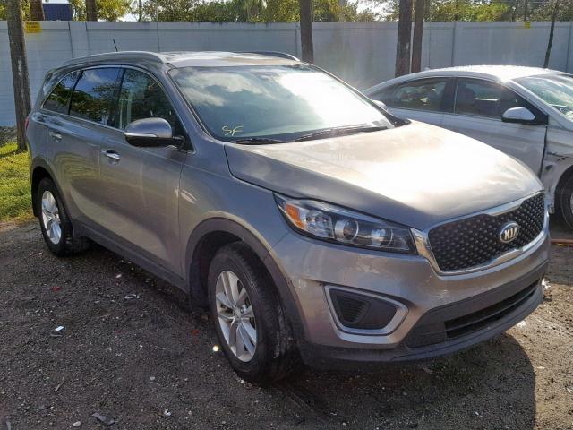 5XYPG4A36GG145798 - 2016 KIA SORENTO LX GRAY photo 1