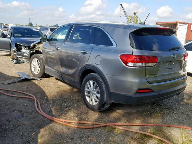 5XYPG4A36GG145798 - 2016 KIA SORENTO LX GRAY photo 3