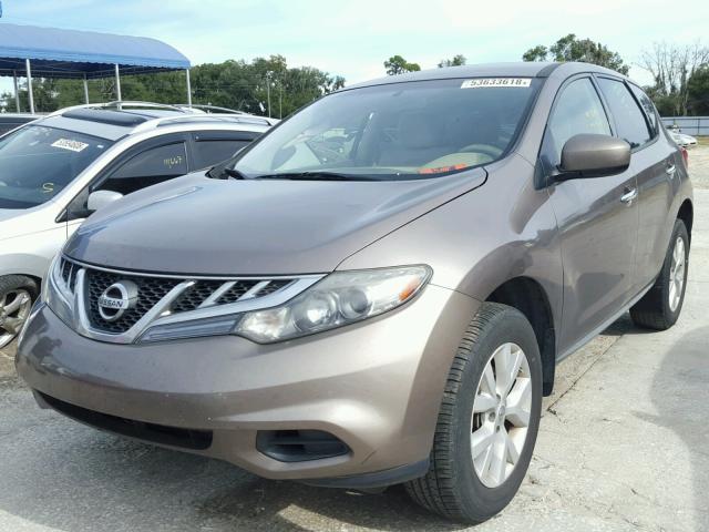 JN8AZ1MU6CW114765 - 2012 NISSAN MURANO S TAN photo 2