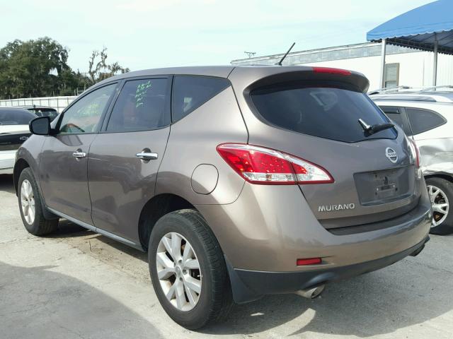 JN8AZ1MU6CW114765 - 2012 NISSAN MURANO S TAN photo 3