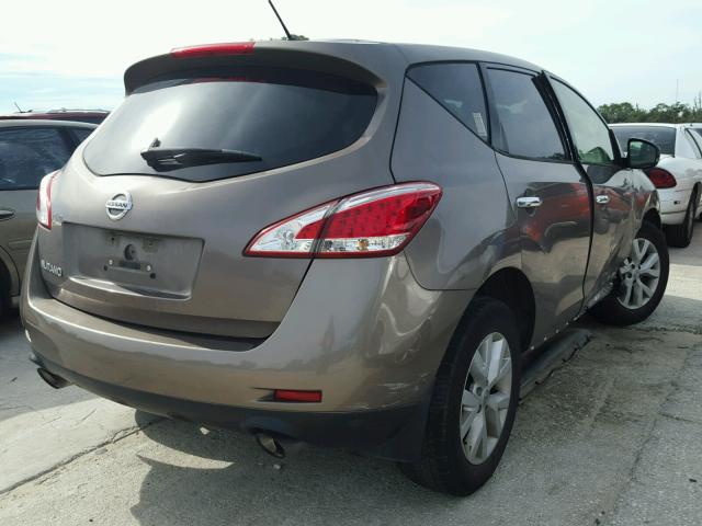 JN8AZ1MU6CW114765 - 2012 NISSAN MURANO S TAN photo 4