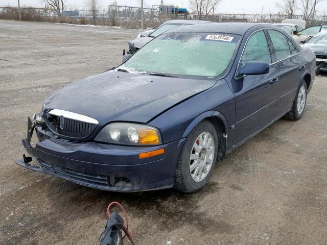 1LNHM86S21Y654592 - 2001 LINCOLN LS BLUE photo 2