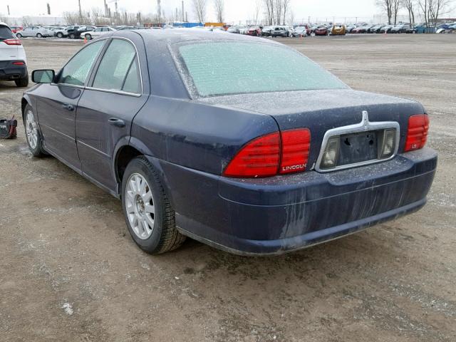 1LNHM86S21Y654592 - 2001 LINCOLN LS BLUE photo 3