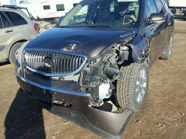 5GAKVCED6CJ383367 - 2012 BUICK ENCLAVE BROWN photo 9