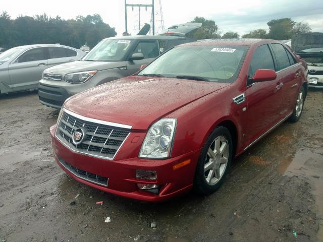 1G6DW67V980108264 - 2008 CADILLAC STS RED photo 2