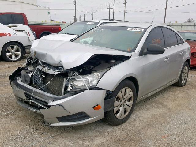 1G1PC5SH2C7136026 - 2012 CHEVROLET CRUZE LS SILVER photo 2