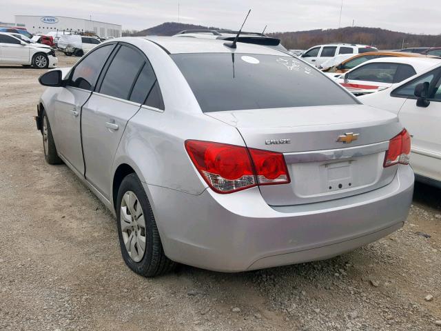 1G1PC5SH2C7136026 - 2012 CHEVROLET CRUZE LS SILVER photo 3