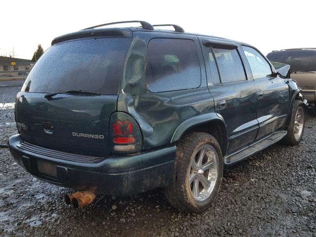 1B4HR48N82F133439 - 2002 DODGE DURANGO SL GREEN photo 4