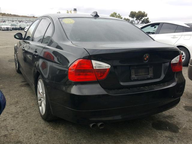 WBAVC53557FZ79312 - 2007 BMW 328 I SULE BLACK photo 3