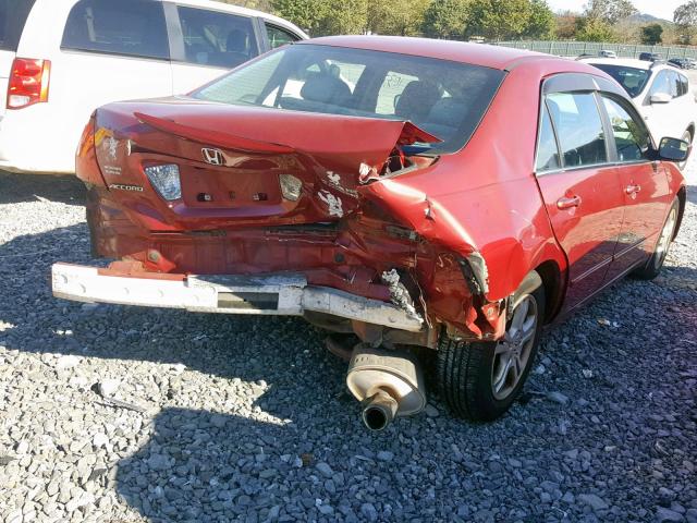 1HGCM56317A129130 - 2007 HONDA ACCORD SE MAROON photo 4