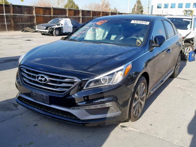 5NPE34AF3HH537421 - 2017 HYUNDAI SONATA SPO BLACK photo 2