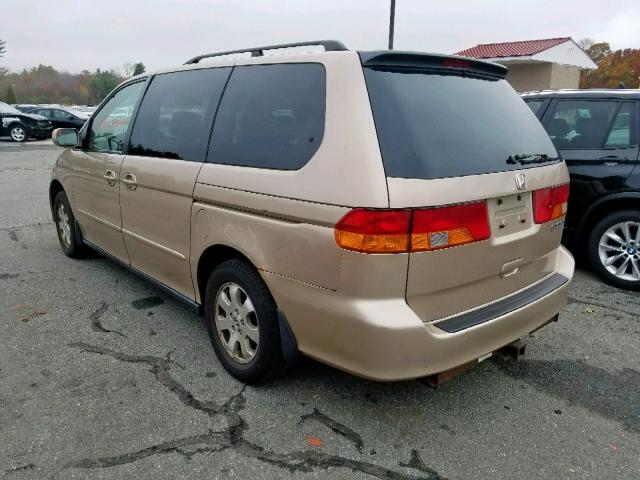 2HKRL18692H000095 - 2002 HONDA ODYSSEY EX GOLD photo 3