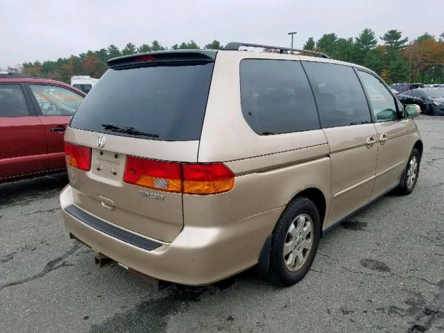 2HKRL18692H000095 - 2002 HONDA ODYSSEY EX GOLD photo 4