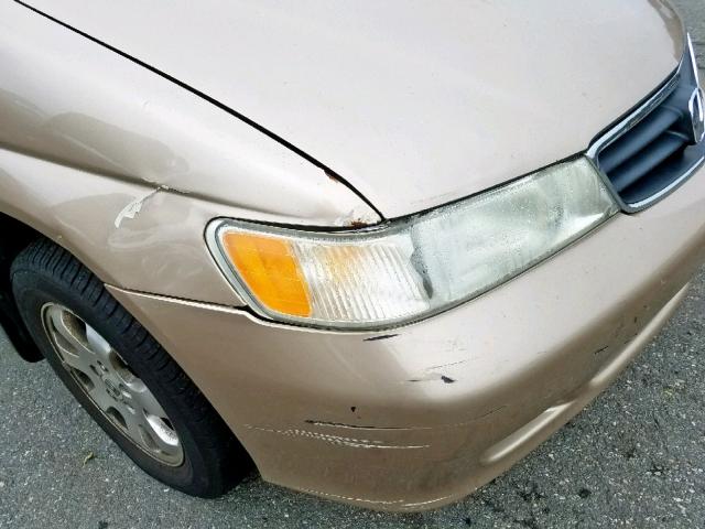 2HKRL18692H000095 - 2002 HONDA ODYSSEY EX GOLD photo 9