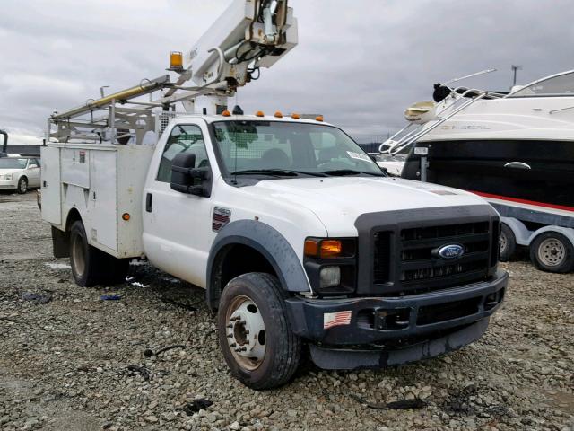 1FD4F46R38EE00111 - 2008 FORD F450 SUPER WHITE photo 1