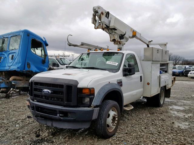 1FD4F46R38EE00111 - 2008 FORD F450 SUPER WHITE photo 2