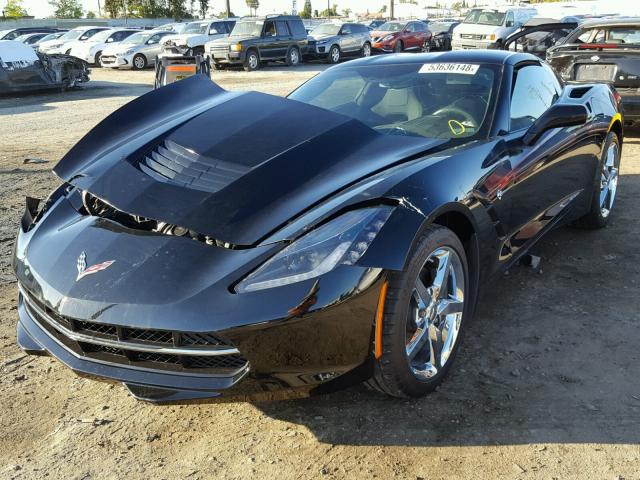 1G1YB2D75F5111681 - 2015 CHEVROLET CORVETTE S BLACK photo 2