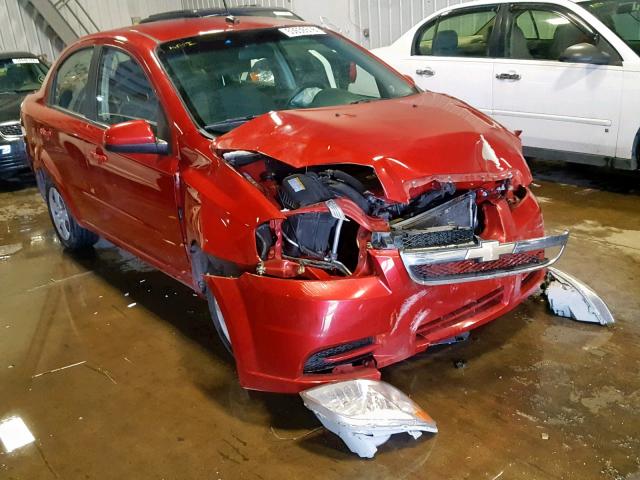 KL1TD5DE2AB075770 - 2010 CHEVROLET AVEO LS RED photo 1