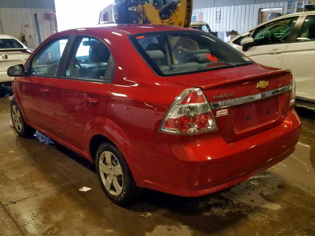 KL1TD5DE2AB075770 - 2010 CHEVROLET AVEO LS RED photo 3