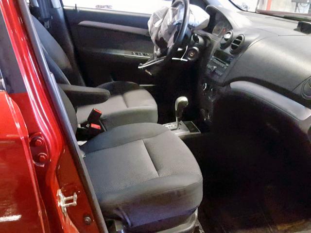 KL1TD5DE2AB075770 - 2010 CHEVROLET AVEO LS RED photo 5
