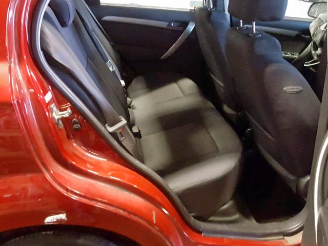 KL1TD5DE2AB075770 - 2010 CHEVROLET AVEO LS RED photo 6
