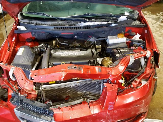 KL1TD5DE2AB075770 - 2010 CHEVROLET AVEO LS RED photo 7