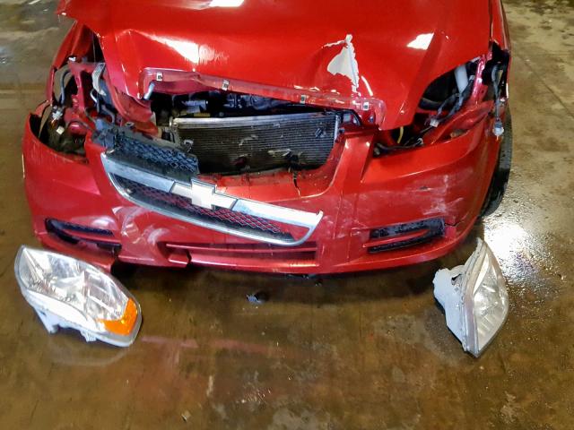 KL1TD5DE2AB075770 - 2010 CHEVROLET AVEO LS RED photo 9