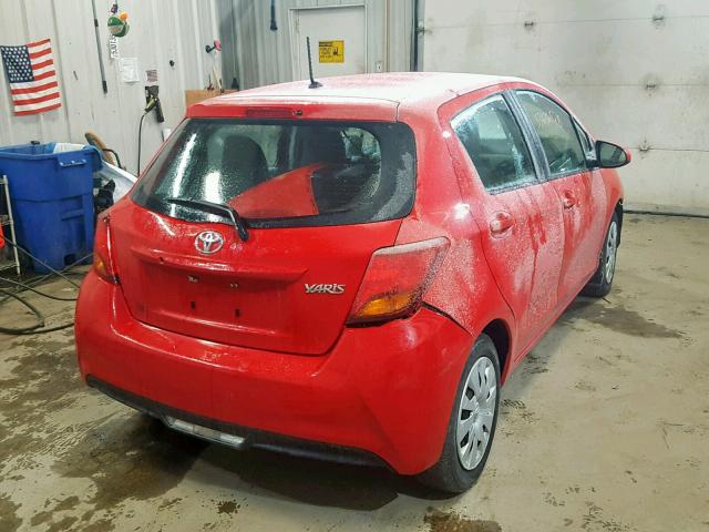 VNKKTUD30GA070220 - 2016 TOYOTA YARIS L RED photo 4