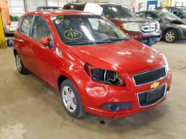 KL1TD66E19B343769 - 2009 CHEVROLET AVEO LS RED photo 1