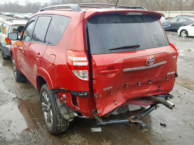 JTMRK4DVXA5096092 - 2010 TOYOTA RAV4 SPORT RED photo 3