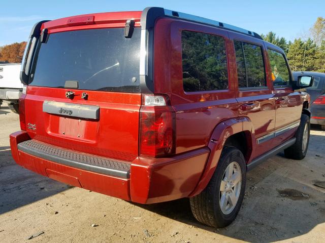 1J8HG58N76C253084 - 2006 JEEP COMMANDER წითელი ფოტო 4