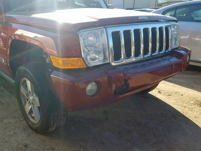 1J8HG58N76C253084 - 2006 JEEP COMMANDER წითელი ფოტო 9