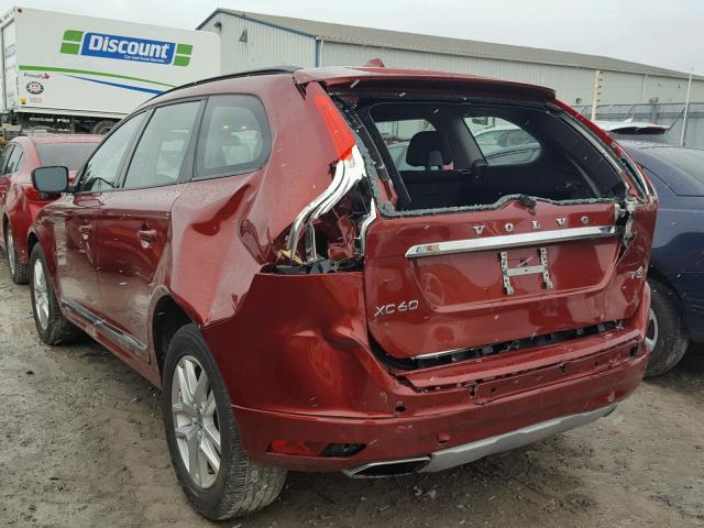 YV440MDJ0H2004591 - 2017 VOLVO XC60 T5 MAROON photo 3