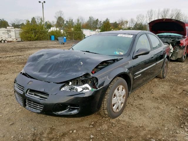 1B3EJ46UX1N716463 - 2001 DODGE STRATUS SE BLACK photo 2