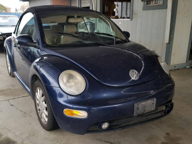 3VWCM31Y04M322497 - 2004 VOLKSWAGEN NEW BEETLE BLUE photo 1