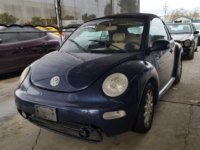 3VWCM31Y04M322497 - 2004 VOLKSWAGEN NEW BEETLE BLUE photo 2