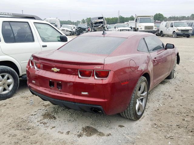 2G1FC1EV2A9116957 - 2010 CHEVROLET CAMARO LT RED photo 4